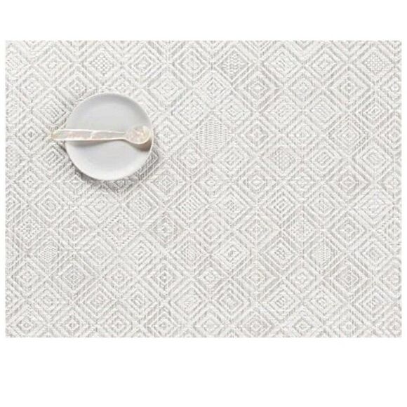 Set 6 Chilewich Mosaic Rectangle Placemat Grey 14" x 19" - Picture 1 of 4